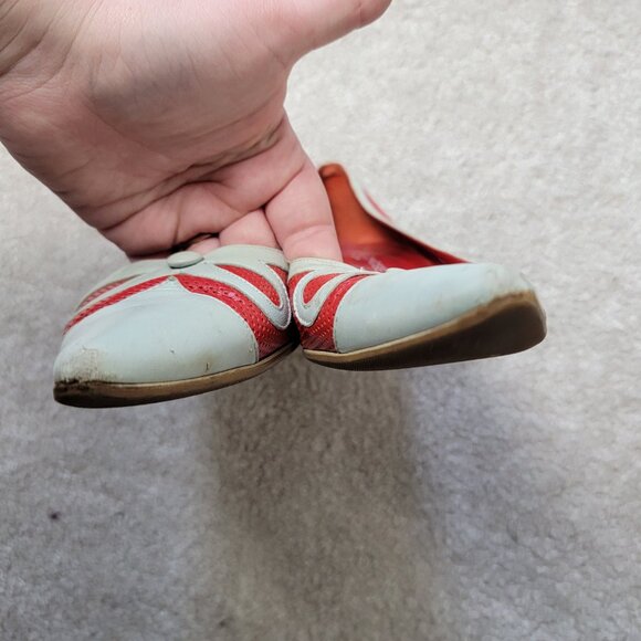 L'Autre Chose Fun Funky Pointed Toe Kitten Heels Size 38 - Picture 4 of 4